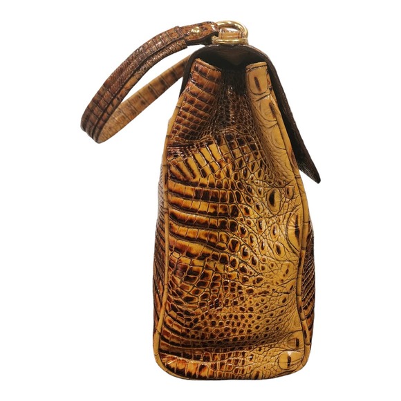 SOLD! BRAHMIN Toasted Almond Melbourne Satchel with chain shoulder strap - Picture 10 of 16